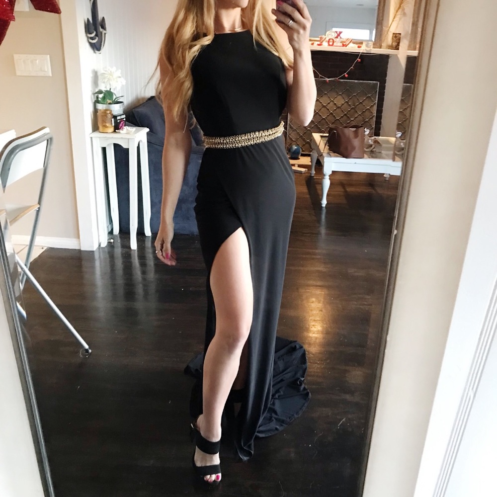 Mac Duggal dress prom slit embellished Gown Size 6